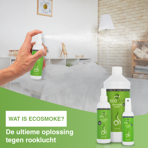 Afbeelding die uitlegt wat EcoSmoke is, inclusief de unieke eigenschappen en voordelen.